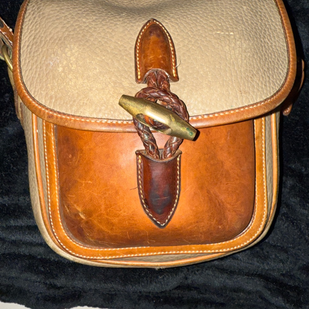 Dooney & Bourke Tan and Brown Messenger Bag